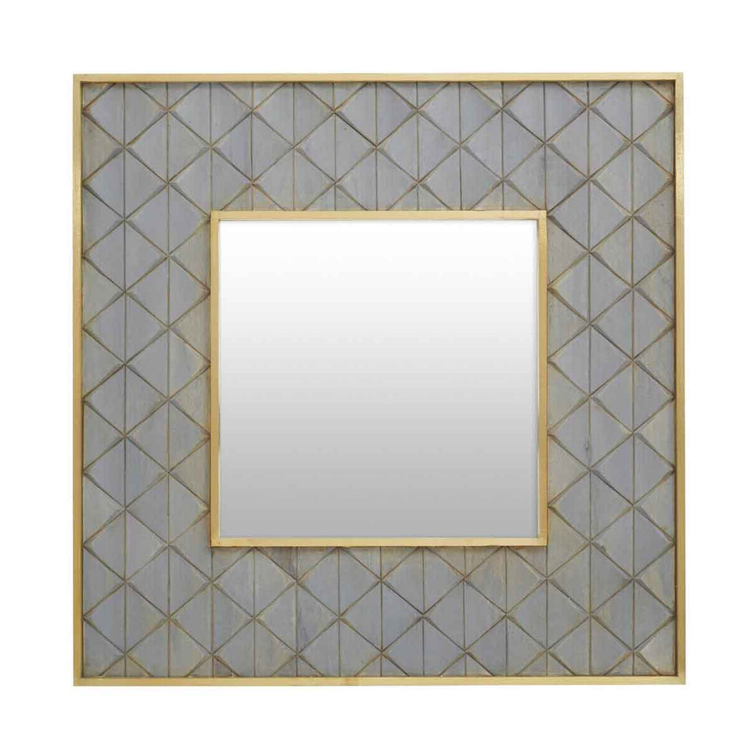 Siro Mango Wood Square Wall Mirror