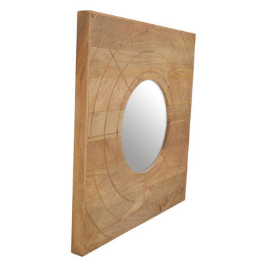 Sona Mango Wood Sqaure Wall Mirror