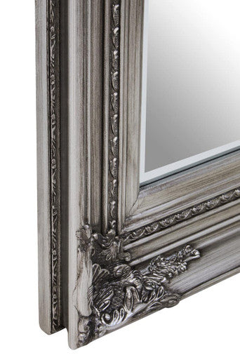 Lori 80X160Cm Wall Mirror Silver Wooden Frame