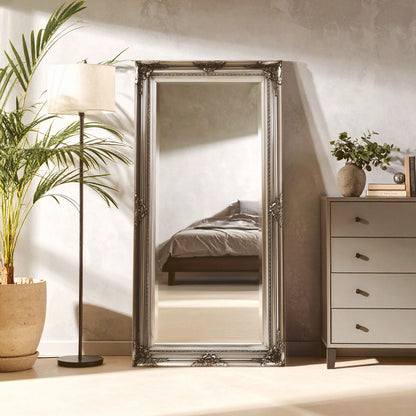 Lori Silver Wooden Frame Wall Mirror