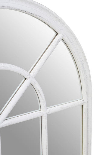 Lovida White Arched Wooden Frame Wall Mirror - Image 5