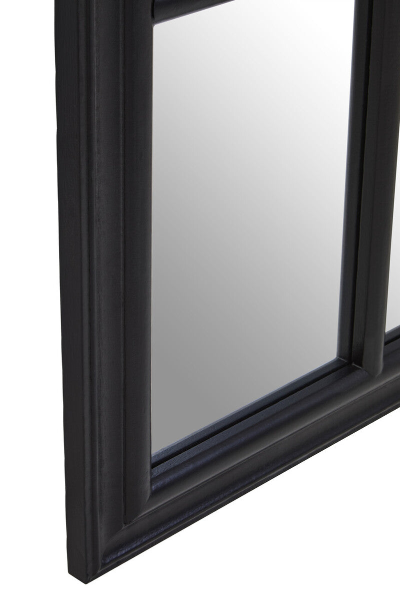 Lovida 90X135Cm Arched Wall Mirror Black Wooden Frame