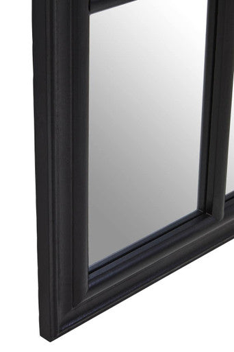 Lovida 90X135Cm Arched Wall Mirror Black Wooden Frame
