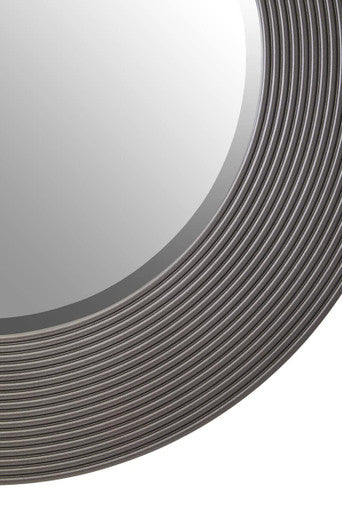 Dervio Grey Ribbed Round Wall Mirror - Image 8