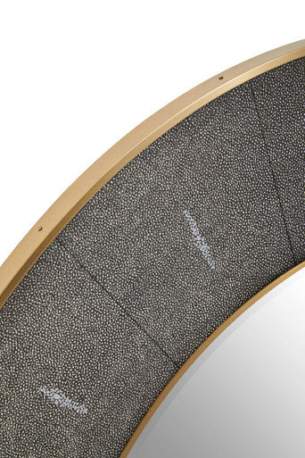 Deruta Grey Shagreen Effect Wall Mirror - Image 5