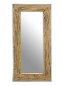 Kerala Natural Wood Rectangular Wall Mirror