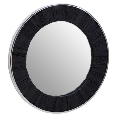 Kerala Black Round Wall Mirror
