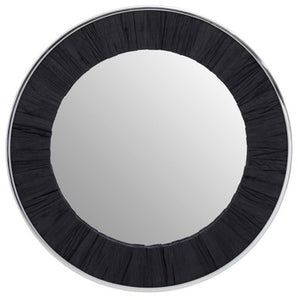 Kerala Black Round Wall Mirror