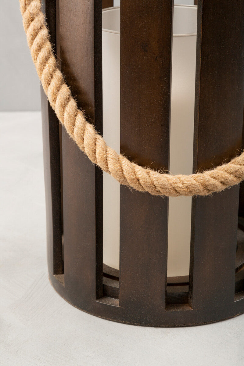 Hampstead Candle Holder with Rope Handle.