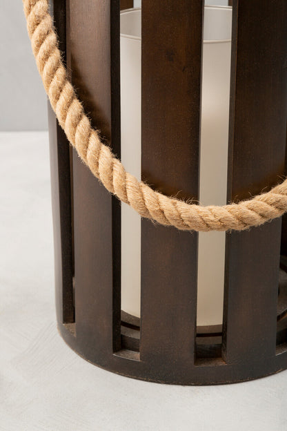 Hampstead Candle Holder with Rope Handle.