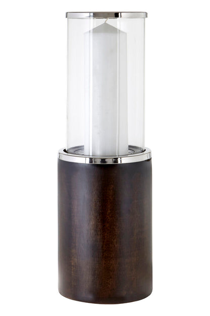 Hampstead Small Mango Wood Hurricane Candle Holder