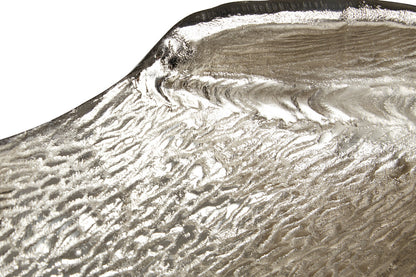 Hampstead Textured Nickel Finish Small Leaf Dish