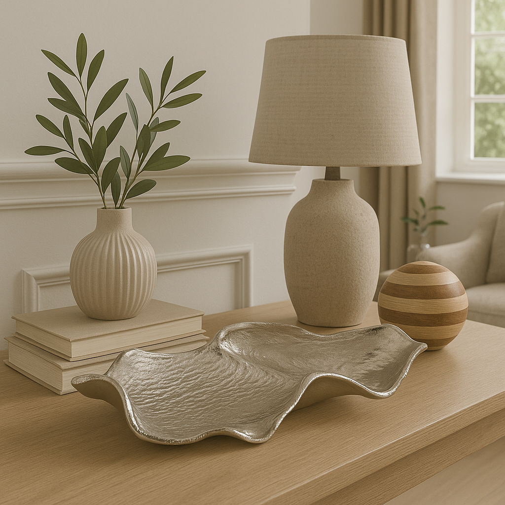 Hampstead Textured Nickel Finish Small Leaf Dish