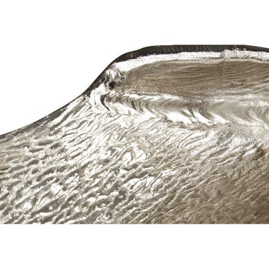 Hampstead Textured Nickel Finish Large Leaf Dish - Image 5