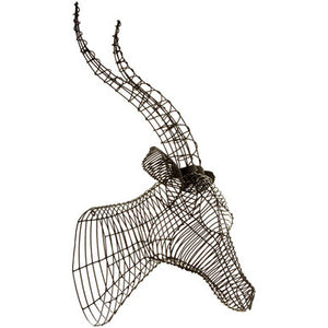 Zania Black Wire Antelope Head