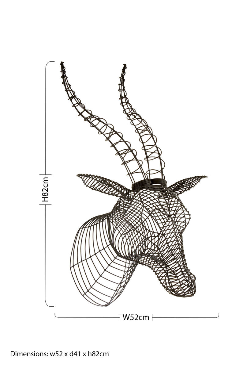Zania Black Wire Antelope Head - Image 5