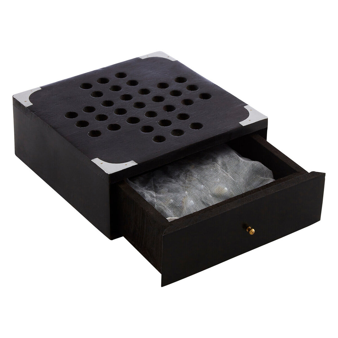 Churchill Games Black Sheesham Wood Solitaire Games Box - Image 3