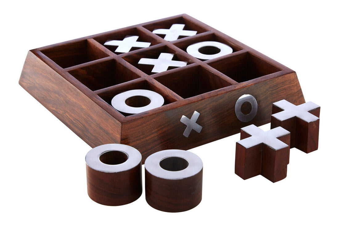 Churchill Games Sheesham Wood Noughts and Crosses - Image 5