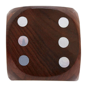 Sheesham Wood Dice Box with 5 Dice | Churchill Games