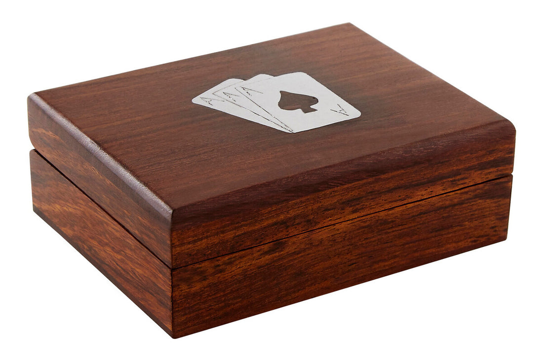 Churchill Games Sheesham Wood Playing Card Box - Image 3