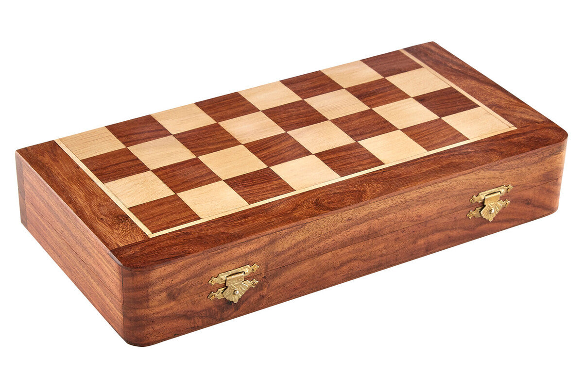 Churchill Games Brown Wood Magnetic Chess Game