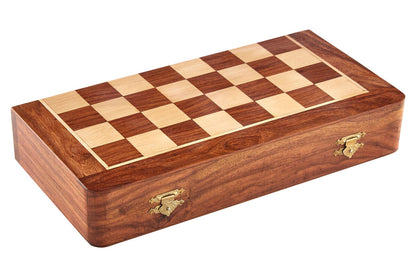 Churchill Games Brown Wood Magnetic Chess Game