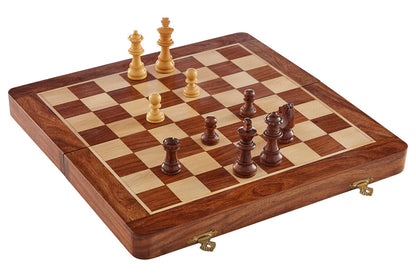 Churchill Games Brown Wood Magnetic Chess Game
