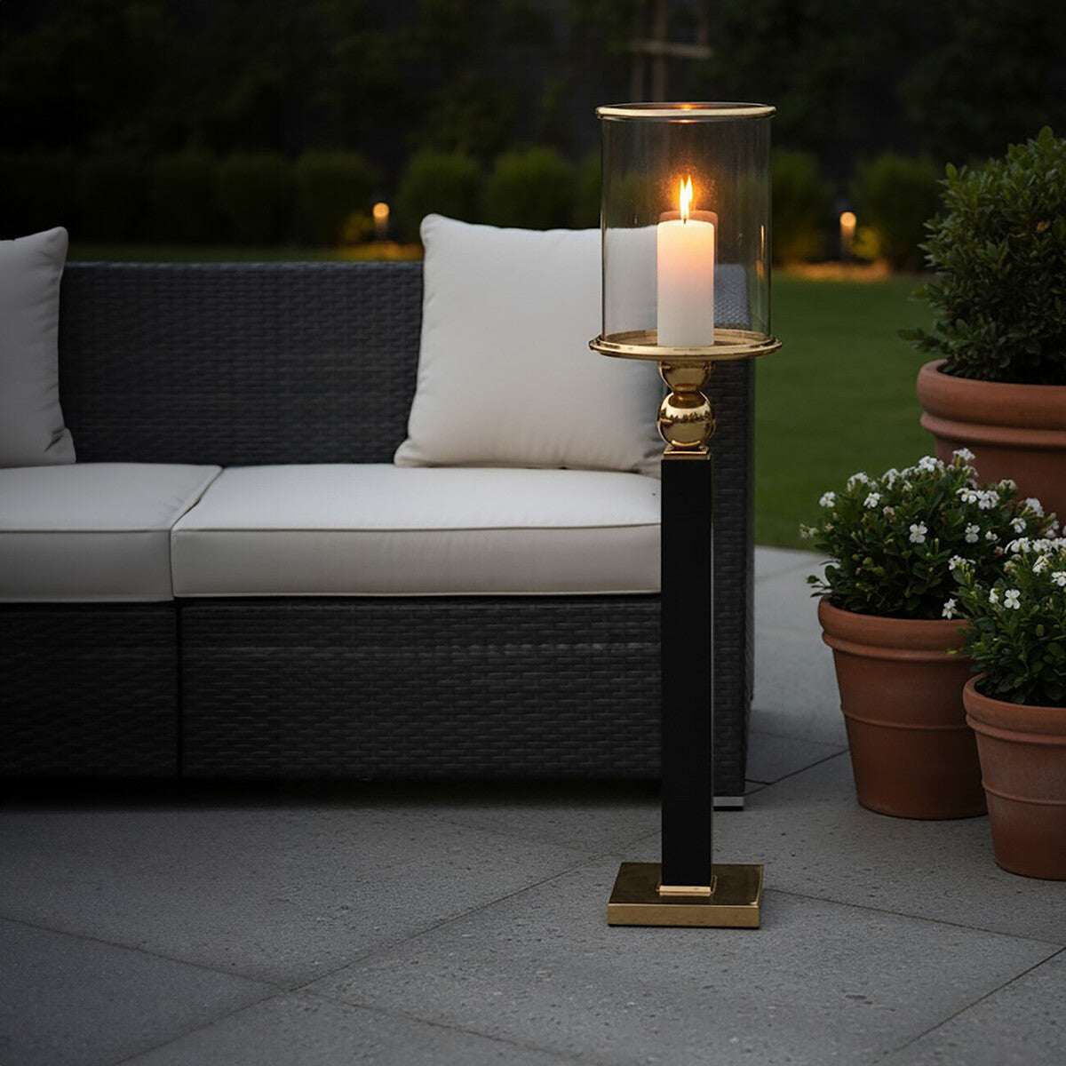 Kensington Townhouse Large Black Candle Holder