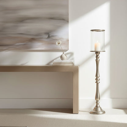 Kensington Townhouse Large Nickel Candle Holder