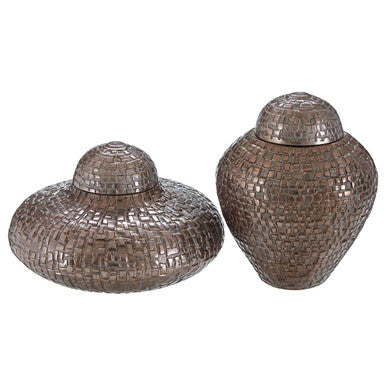 Kensington Townhouse Arya Set of 2 Pewter Jars