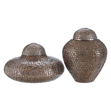 Kensington Townhouse Arya Set of 2 Pewter Jars