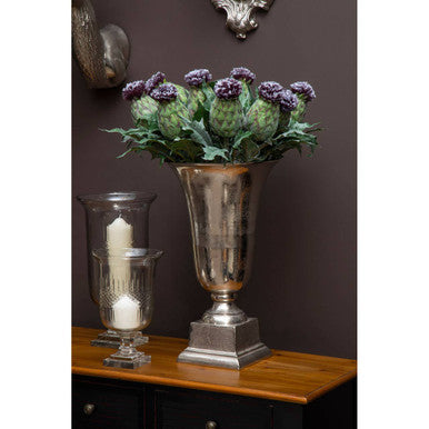 Kensington Townhouse Small Silver Finish Fluted Vase