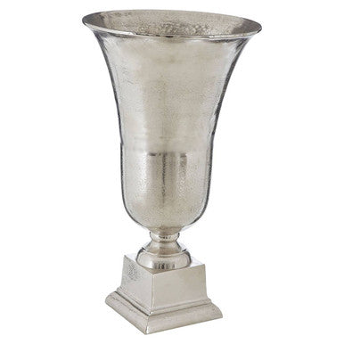 Kensington Townhouse Large Silver Finish Fluted Vase