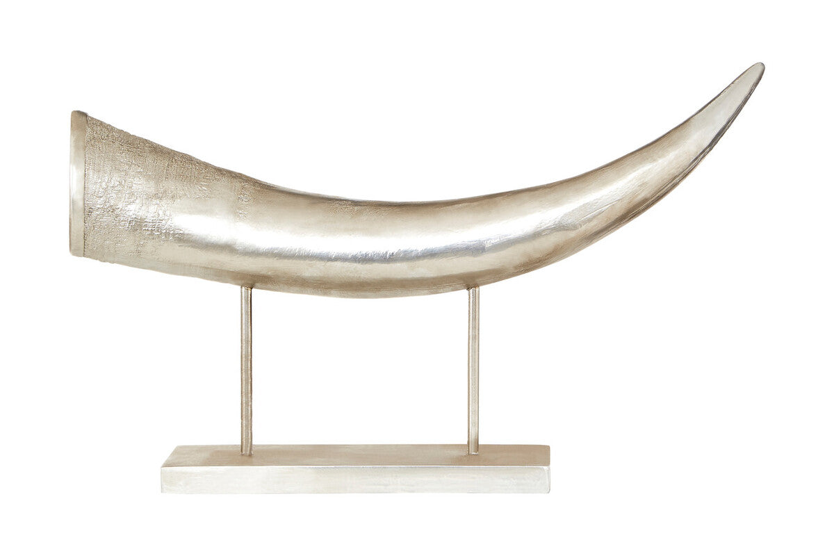 Boho Large Silver Horn Ornament