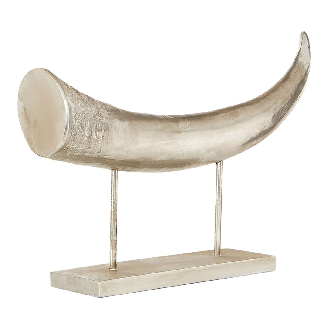 Boho Large Silver Horn Ornament - Image 2