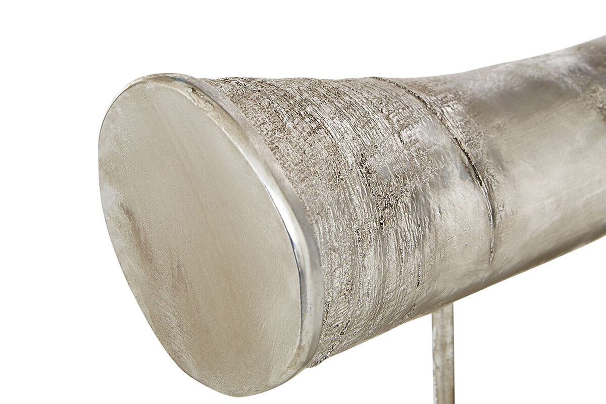 Boho Large Silver Horn Ornament