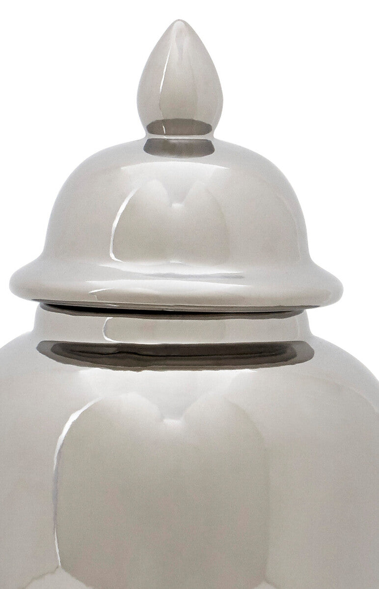Kensington Townhouse Small Ceramic Silver Jar