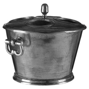 Rustic Antique Silver 4 Bottle Wine Cooler