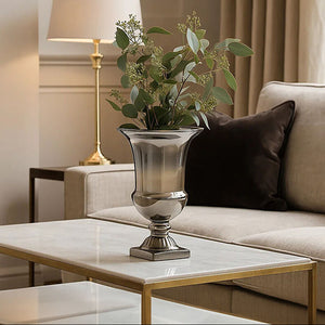 Alexa Silver Ombre Finish Glass Small Vase