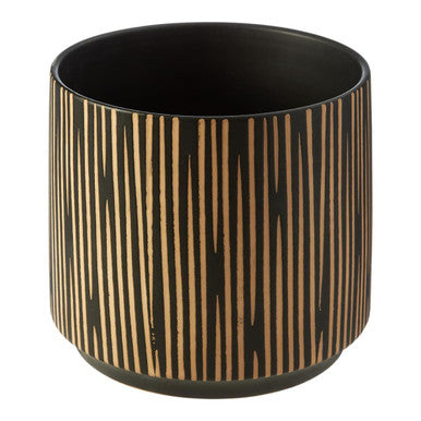 Kiso Small Black and Cream Finish Planter
