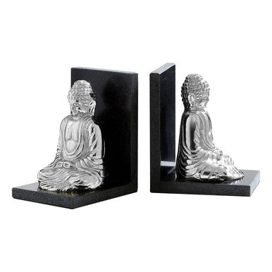 Kinsley Set of 2 Buddha Bookends with Marble Base - Image 3