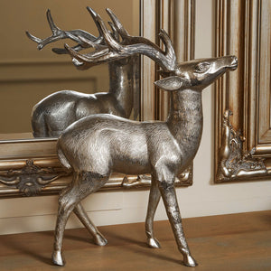 Large Nickel Finish Floor Standing | Stag
