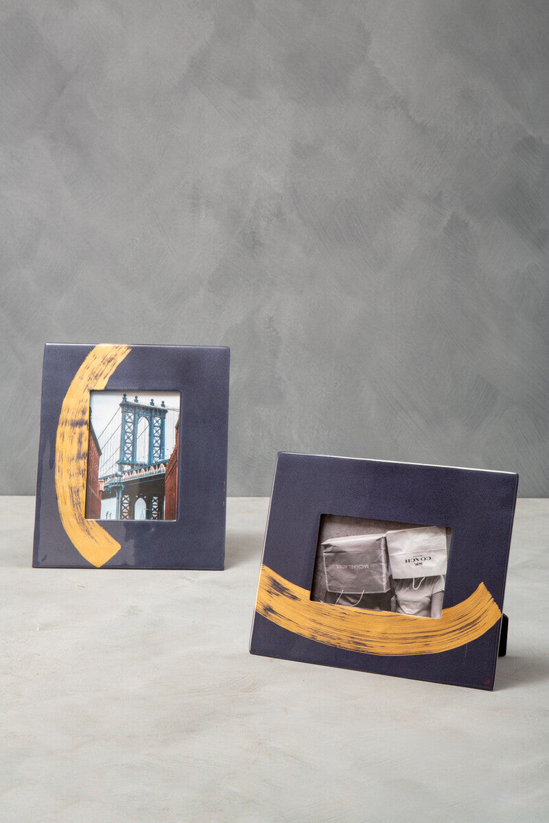 Alma Blue and Gold Large Photo Frame - Image 5