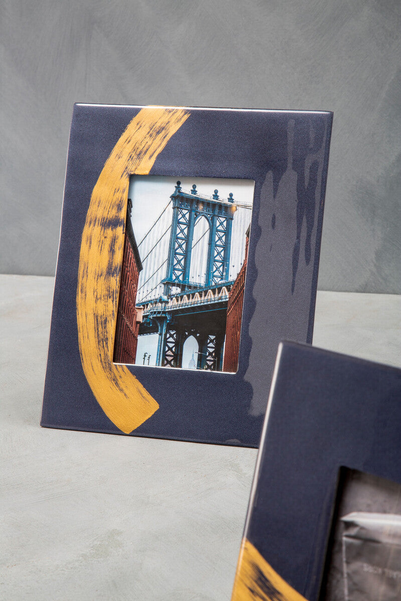 Alma Blue and Gold Large Photo Frame - Image 6