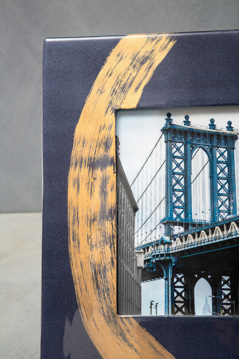 Alma Blue and Gold Large Photo Frame - Image 7