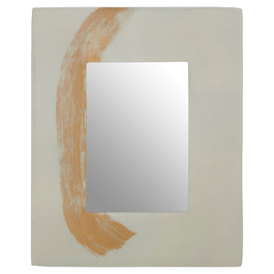 Alma White and Gold Metal 4 x 6 Photo Frame with Brushstroke Design