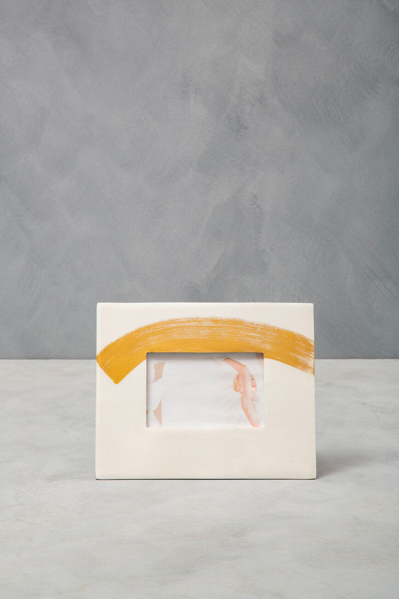 Alma White And Gold Small Photo Frame - Image 3