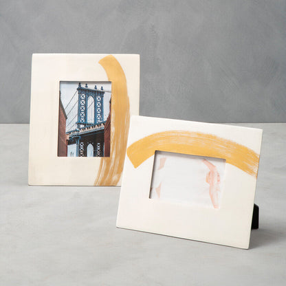 Alma White And Gold Small Photo Frame - Image 2