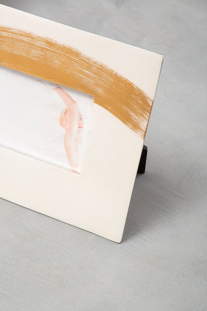 Alma White And Gold Small Photo Frame - Image 5