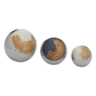 Alma Set Of 3 Deco Brushstroke Balls